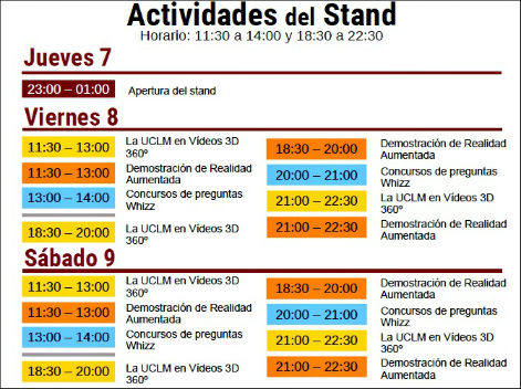 Actividades Stand UCLM Feria Albacete 2017