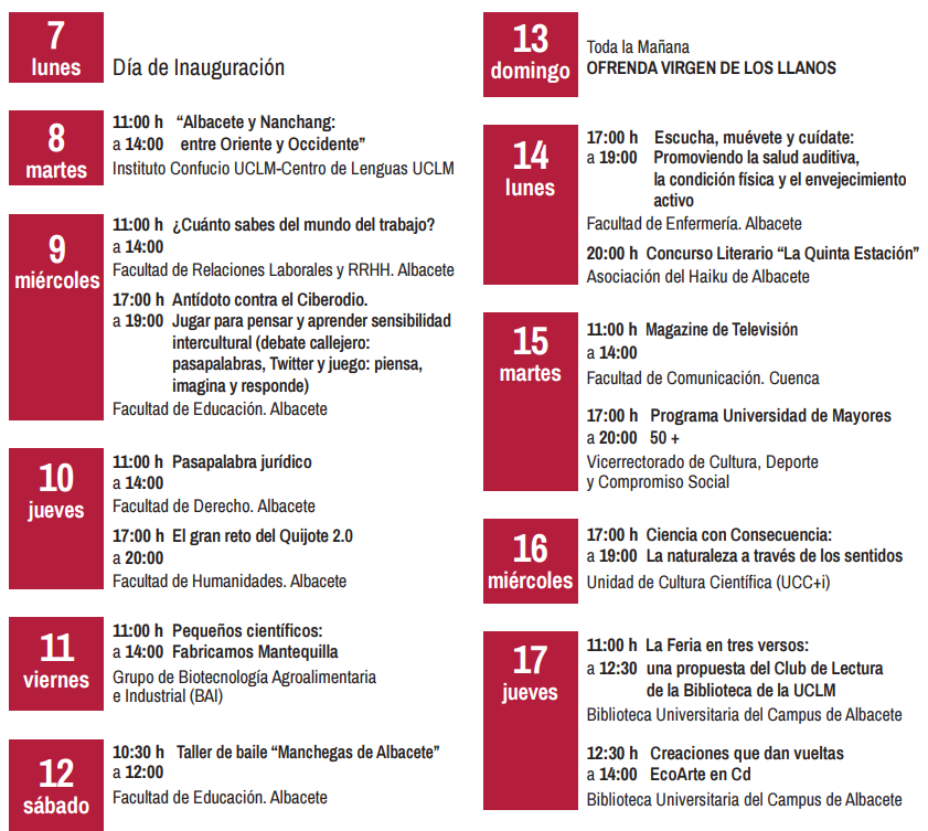 Actividades UCLM en su stand de Feria de Albacete