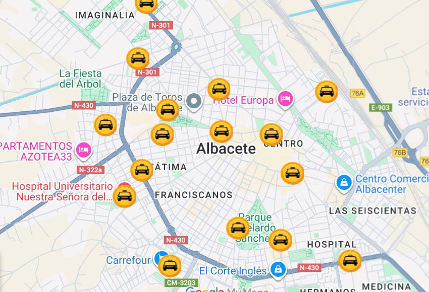 paradas taxi Albacete
