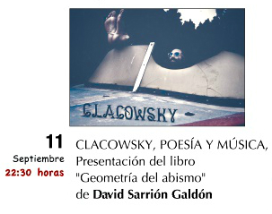 Clacowsky, poesía y música Teatro en la Posada del Rosario Feria de Albacete 2017