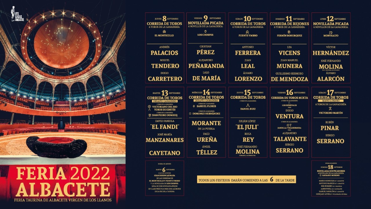 Cartel Feria Taurina Albacete 2022